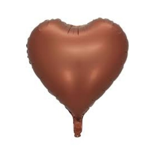بادکنک فویلی قلب قهوه ای رستیک  18 اینچ تکی 