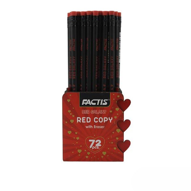مداد قرمز فکتیس گلکسی - مداد قرمز زغالی پاکن دار 