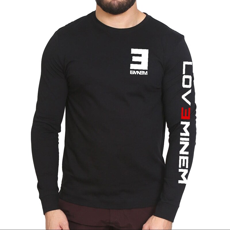 تی شرت  آستین بلند مردانه طرح Love Eminem آلفامد کد b164