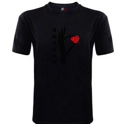 تی شرت آستین کوتاه مردانه طرح قلب آلفامد کد b040
