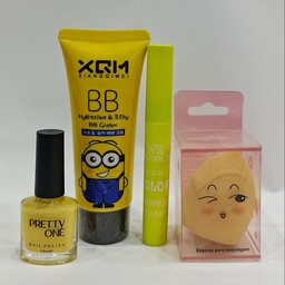 پک هدیه دخترانه 4 عددی محصولات زرد رنگ آرایشی بهداشتی با کیفیت و اقتصادی