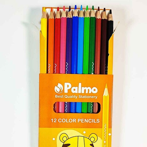 مداد رنگی 12 رنگ پالمو بلند مقوایی کیفیت مناسب 
