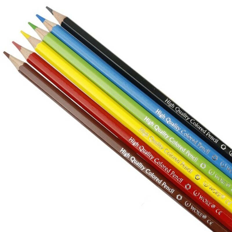 مداد رنگی 6رنگ ووک بلند مقوایی کیفیت مناسب 