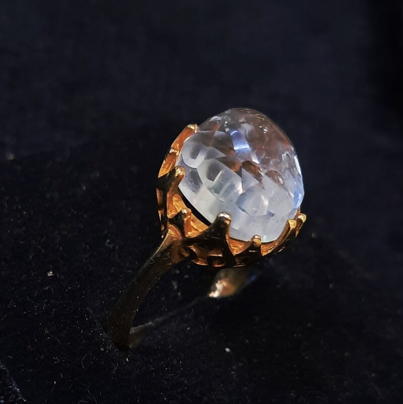 انگشتر زنانه طلاروسی سنگ درنجف اصلی الماس تراش