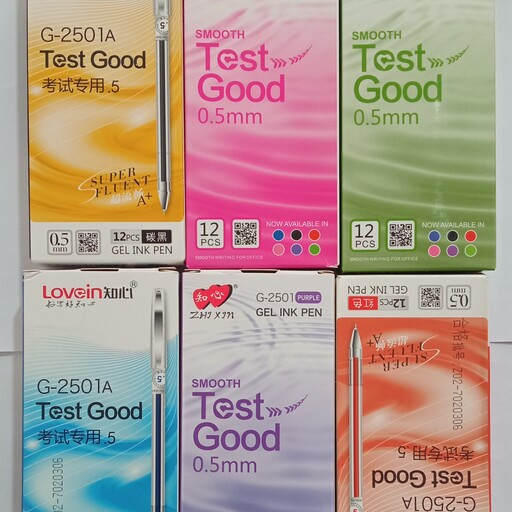 خودکار تست گود 12تایی، چند رنگ، پنج دهم،testgood