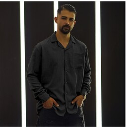 پیراهن مردانه کبریتی مشکی مدل Behtash