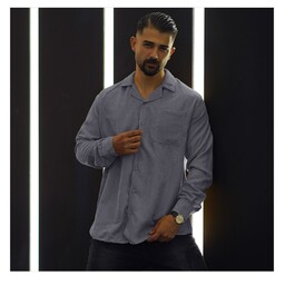 پیراهن مردانه کبریتی طوسی مدل Behtash