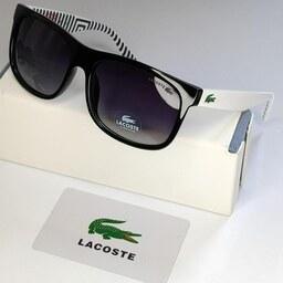 عینک آفتابی یو وی 400 و پولاریزه تضمینی لاگوست LACOSTE درجه یک دسته سفید لوکس
