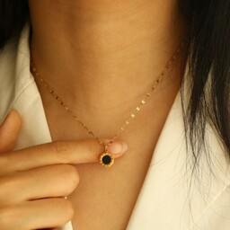 گردنبند طلایی استیل دوطرفه رنگ ثابت جواهرات زنانه ارسال رایگان مارتاشاپ 