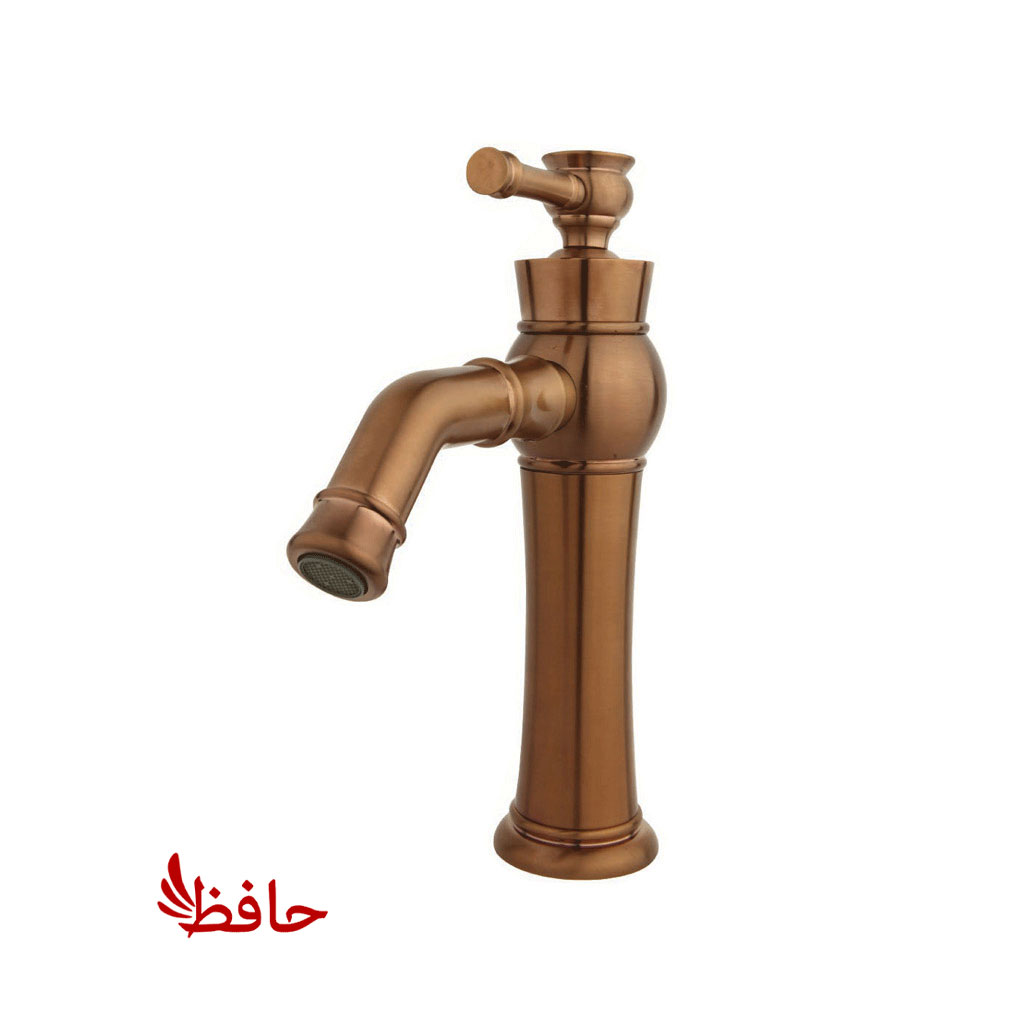 شیر روشویی راسان مدل الیزه رزگلد مات