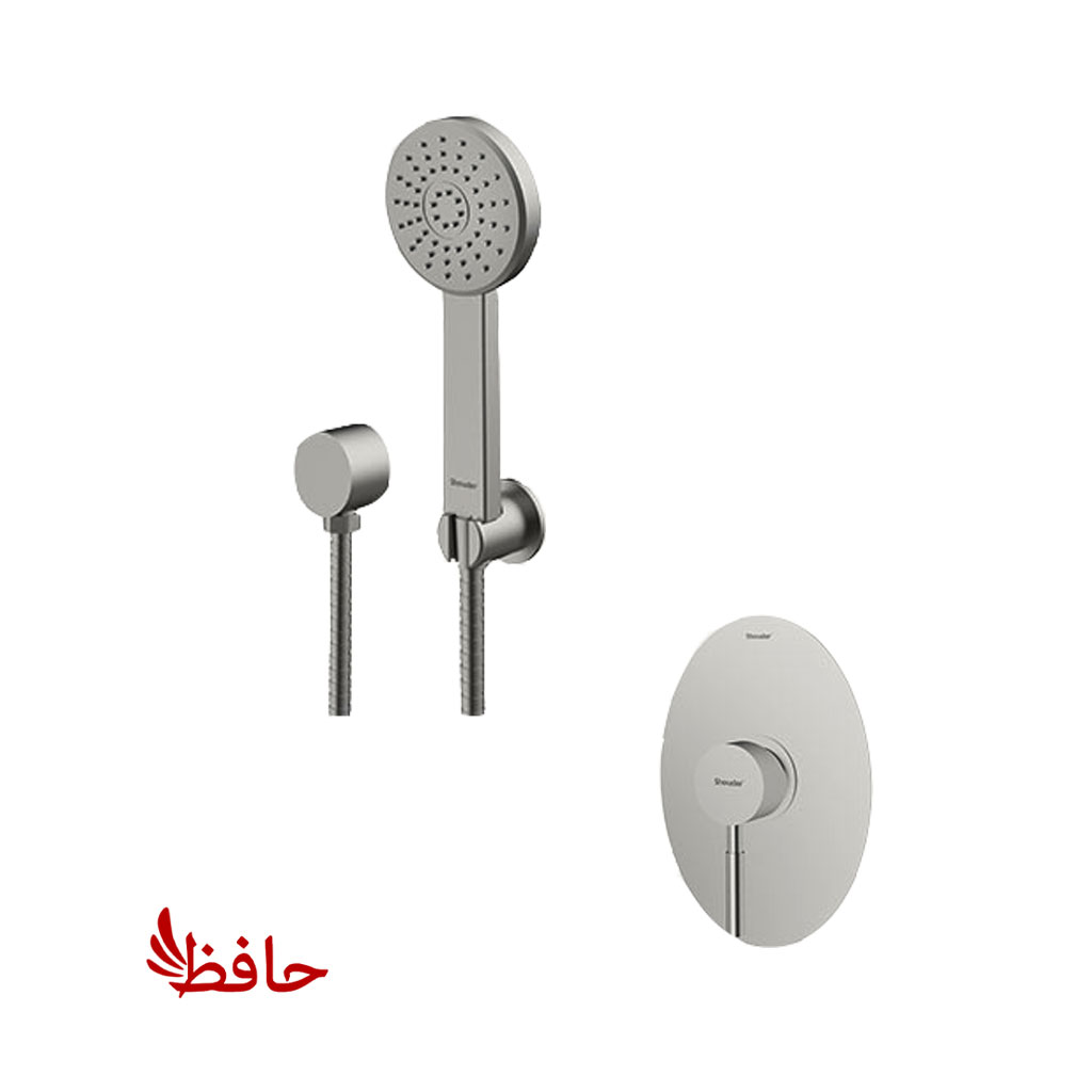 شیر حمام توکار شودر مدل روگن کروم مات تیپ 2 ABS