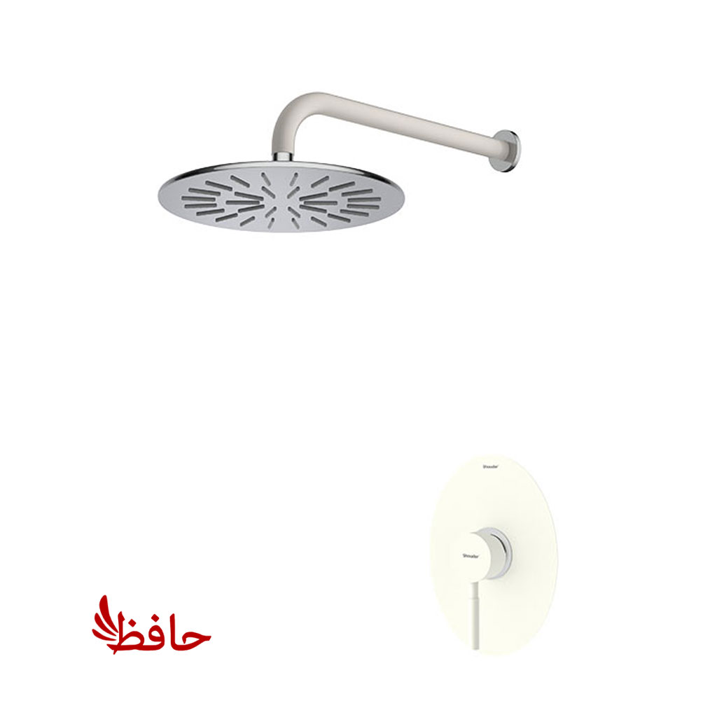 شیر حمام توکار شودر مدل روگن شیری کروم تیپ 1 BRASS