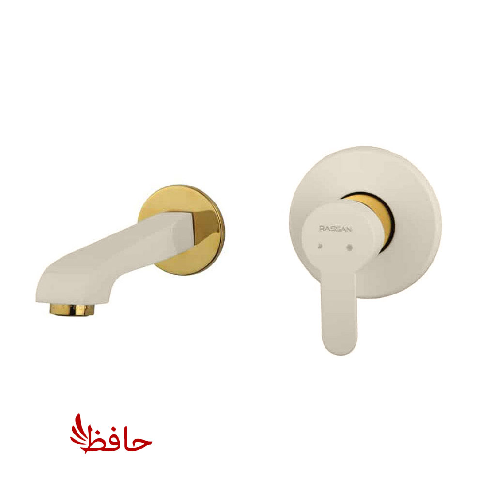 شیر روشویی توکار راسان مدل ویوات تنسو شیری طلایی