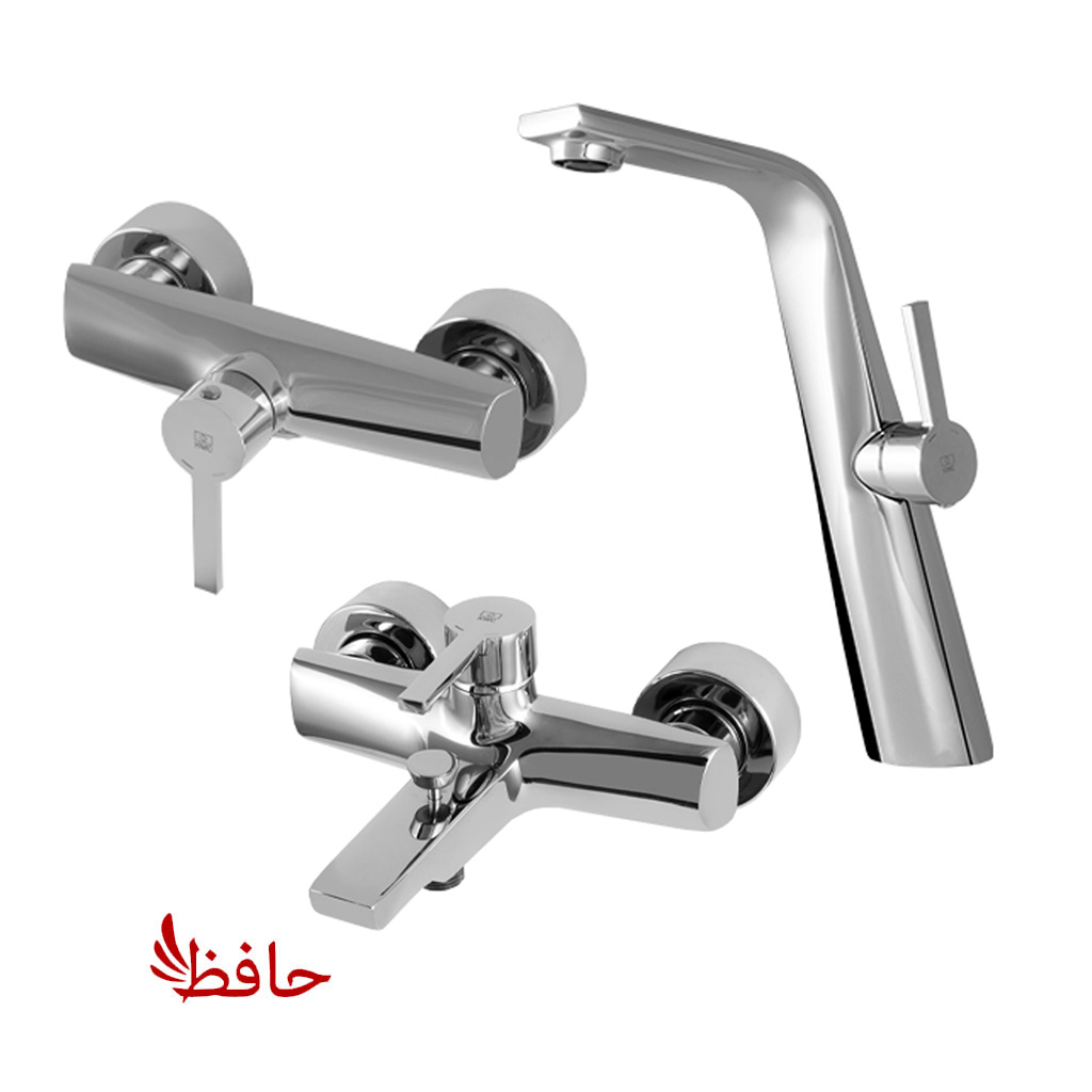 شیر حمام+توالت+روشویی پایه بلند کی دبلیو سی KWC مدل متیس کروم