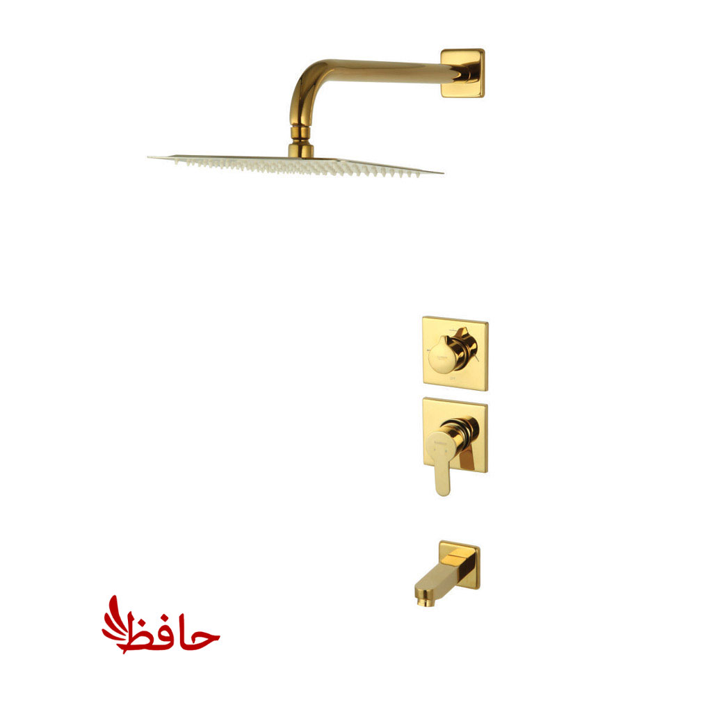 شیر حمام توکار راسان مدل ویوات فلت طلایی کلاس 2
