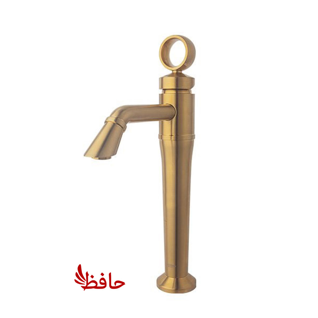 شیر روشویی پایه بلند راسان مدل آنیتا طلایی مات