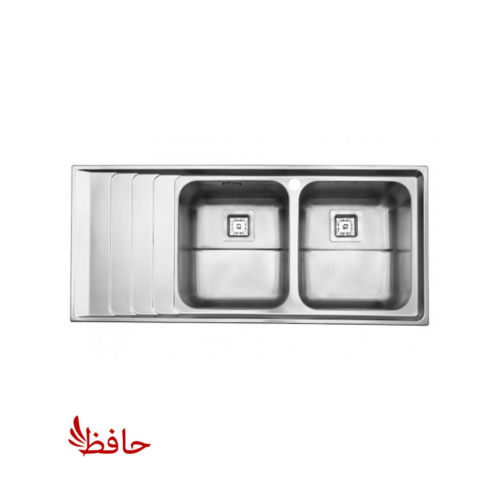 سینک دولگنه فانتزی استیل البرز مدل 734 توکار