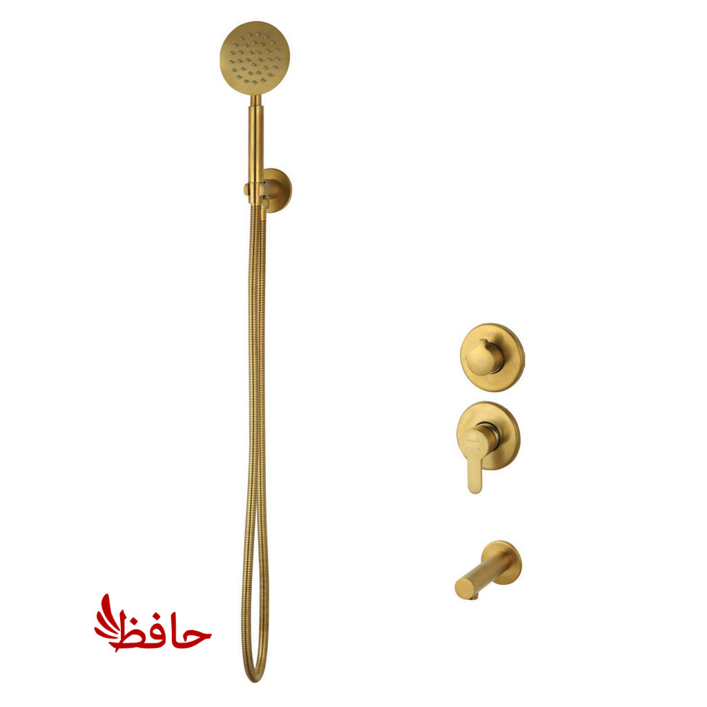 شیر حمام توکار راسان مدل ویوات تنسو طلایی مات کلاس 4
