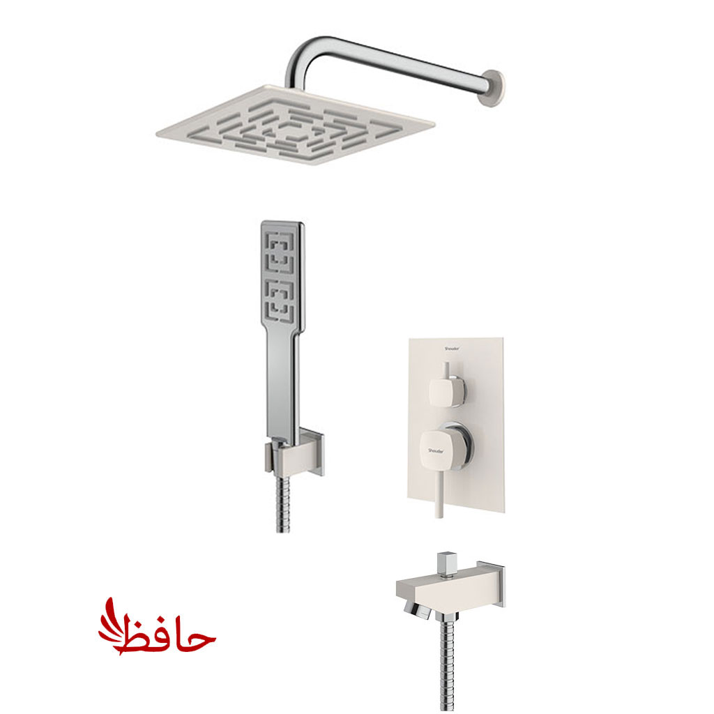 شیر حمام توکار شودر مدل رومر شیری کروم تیپ 4 BRASS (پسکرایه)