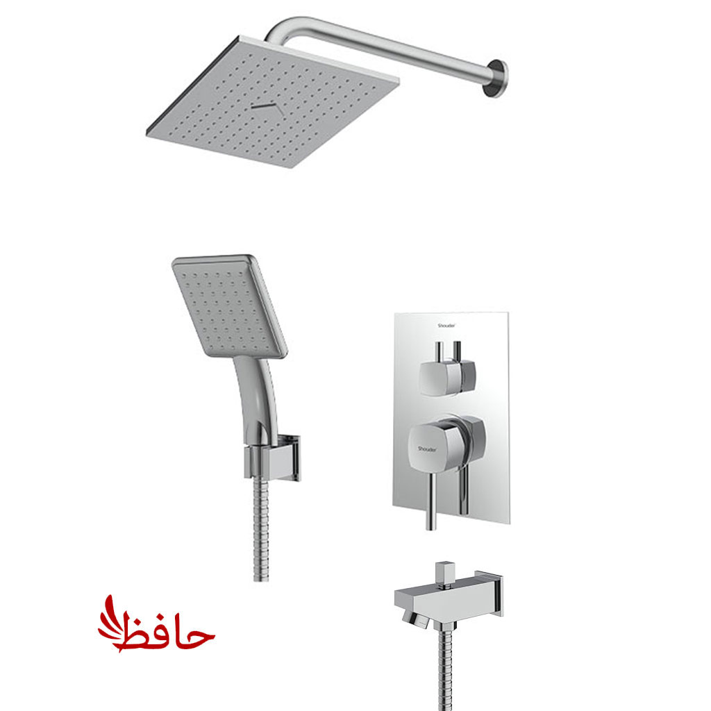شیر حمام توکار شودر مدل رومر کروم مات تیپ 4 (پسکرایه)
