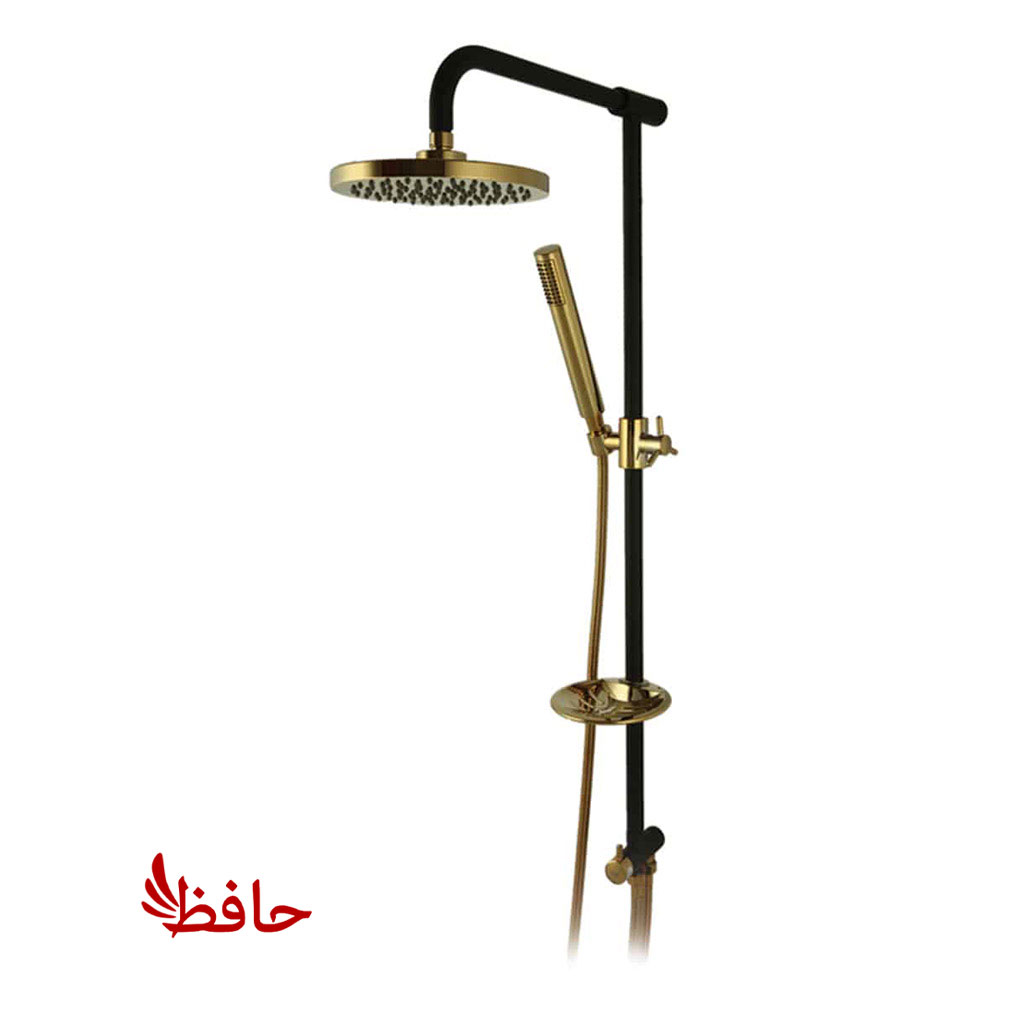 علم دوش دوکاره راسان مدل تینا مشکی طلایی (پسکرایه)