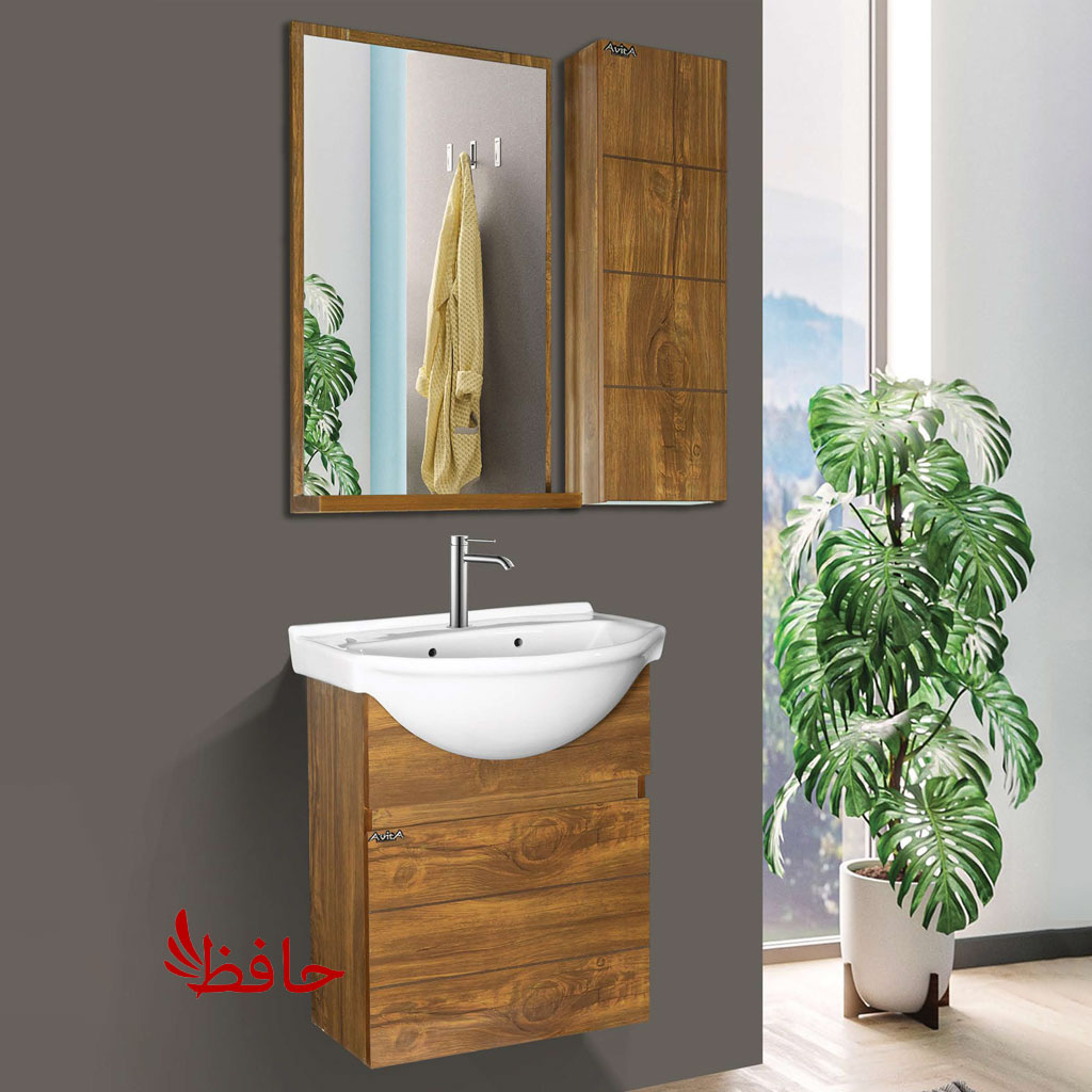 روشویی کابینتی آویتا مدل تولیپ قهوه ای