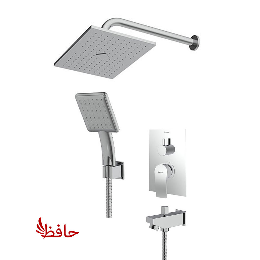 شیر حمام توکار شودر مدل رومر پلاس کروم مات تیپ 4 (پسکرایه)