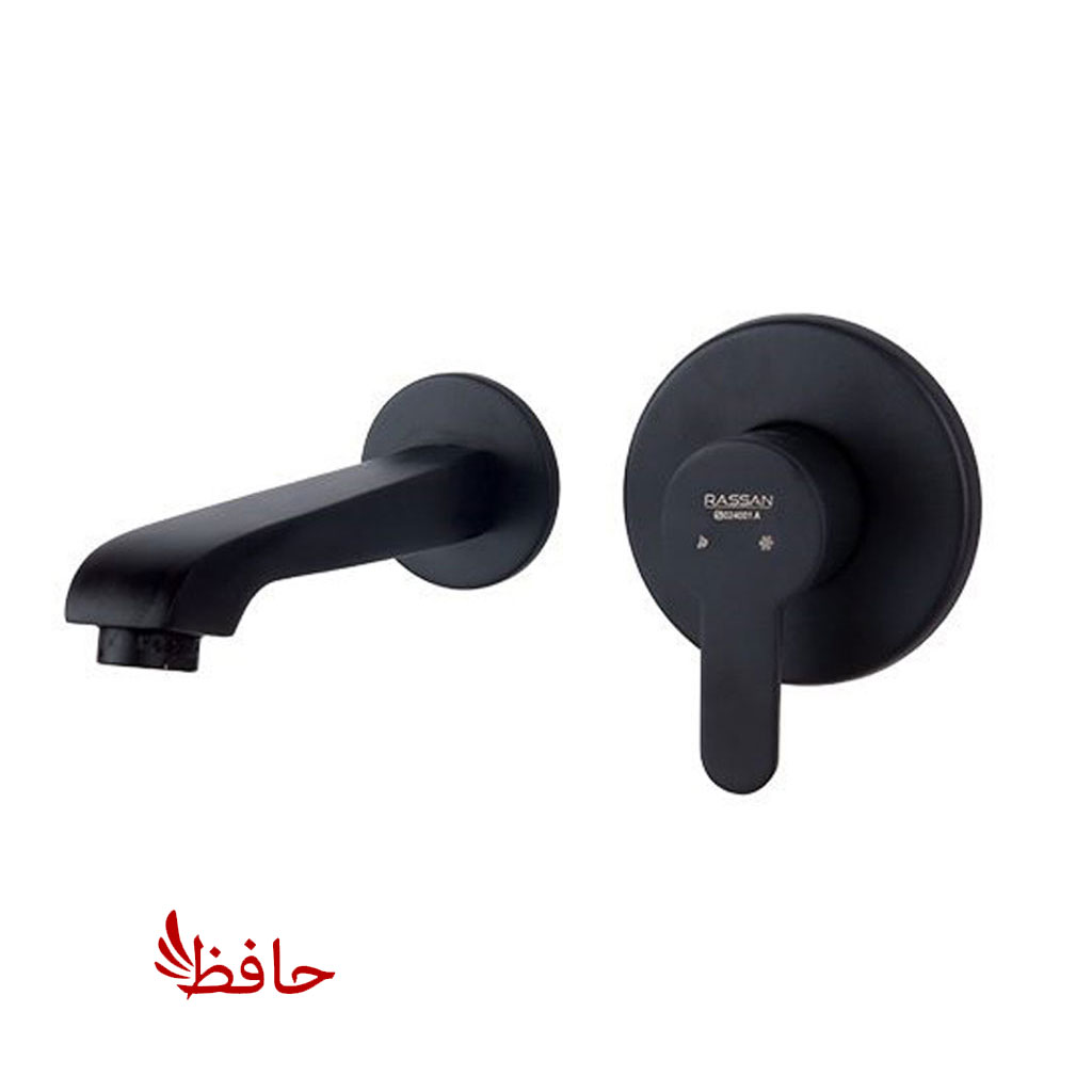 شیر روشویی توکار راسان مدل ویوات تنسو مشکی (پسکرایه)