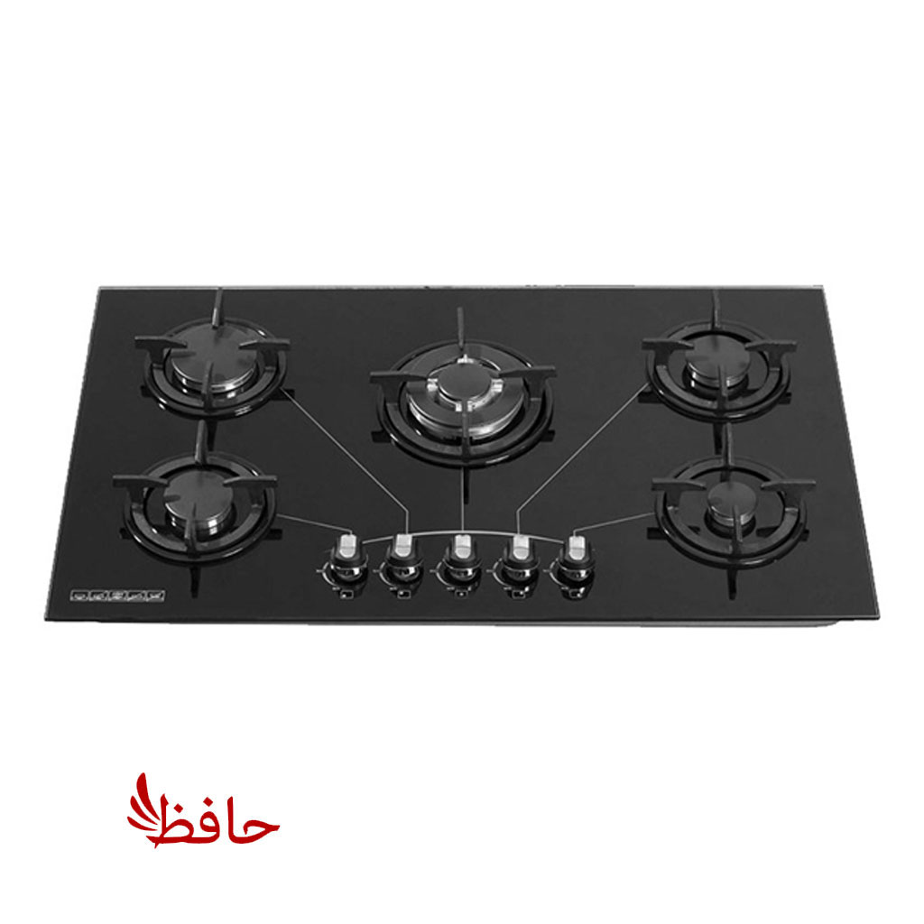 اجاق گاز صفحه ای شیشه ای پنج شعله مدل BT1 (پسکرایه)