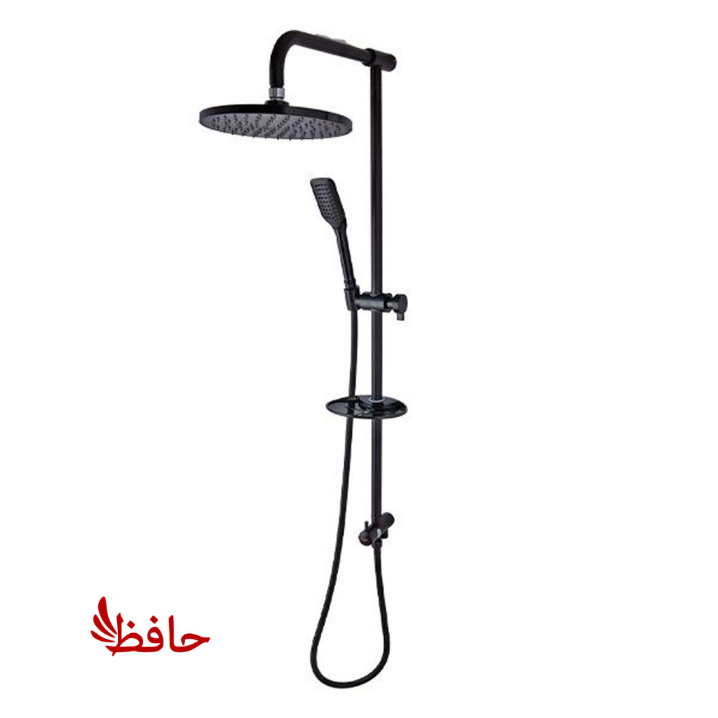 علم دوش دوکاره راسان مدل تینا مشکی کروم (پسکرایه)