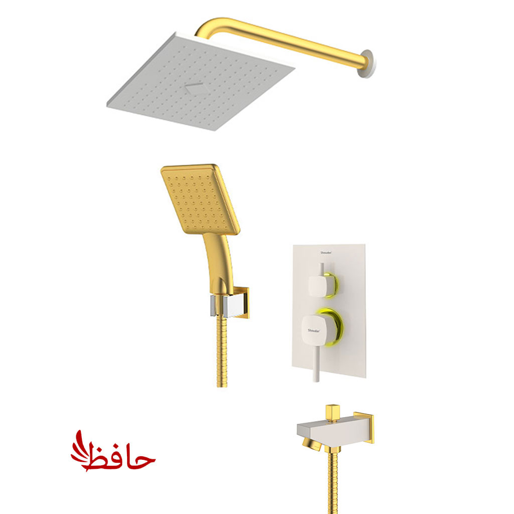 شیر حمام توکار شودر مدل رومر شیری طلایی تیپ 4 (پسکرایه)