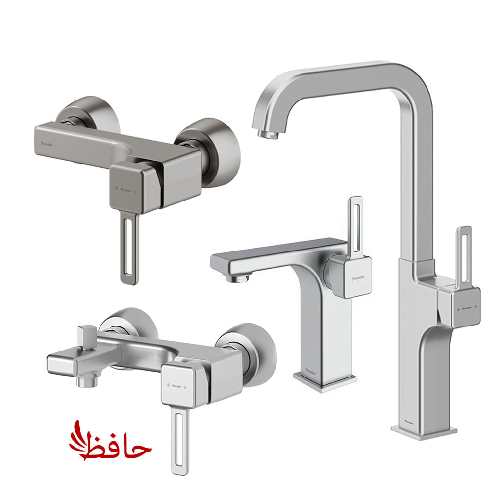 ست شیرالات شودر مدل میشل رنگ کروم مات (پسکرایه)