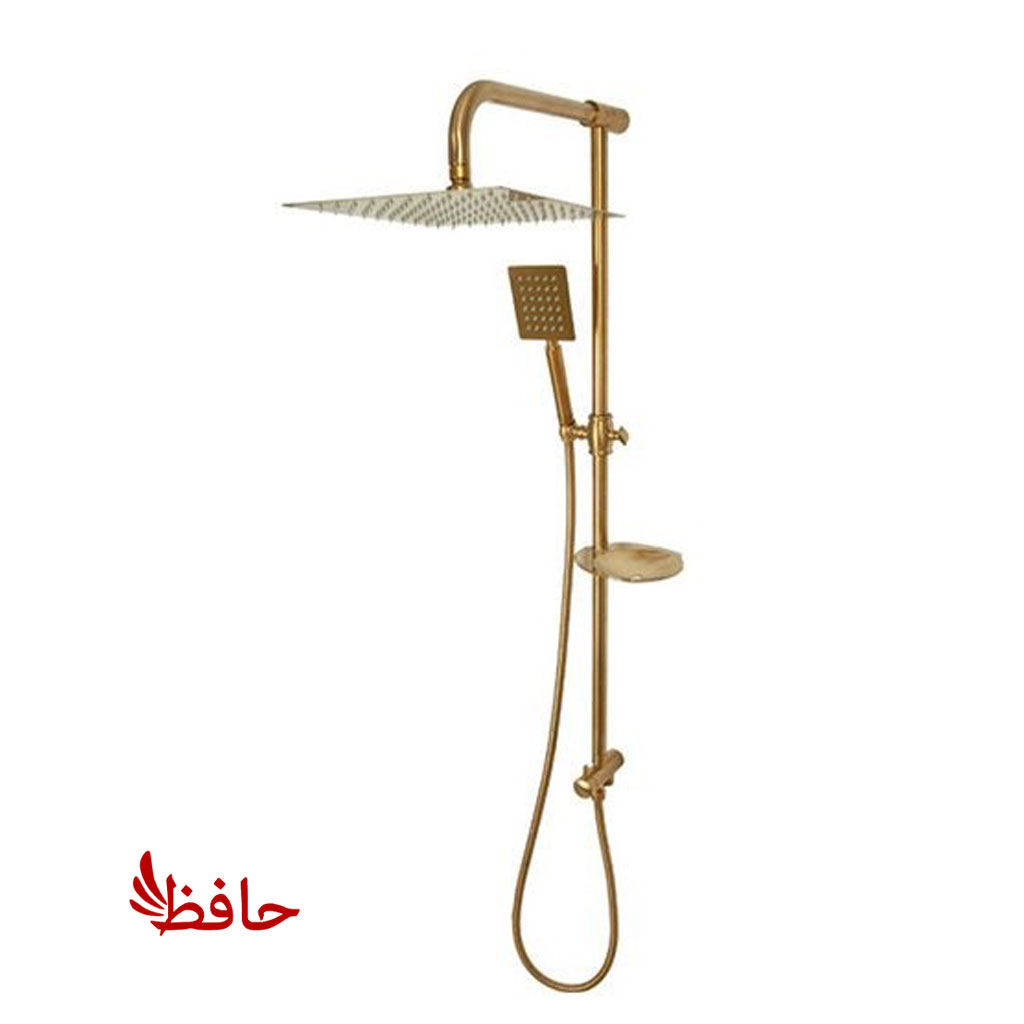 علم دوش دوکاره راسان مدل راشا طلایی مات (پسکرایه)