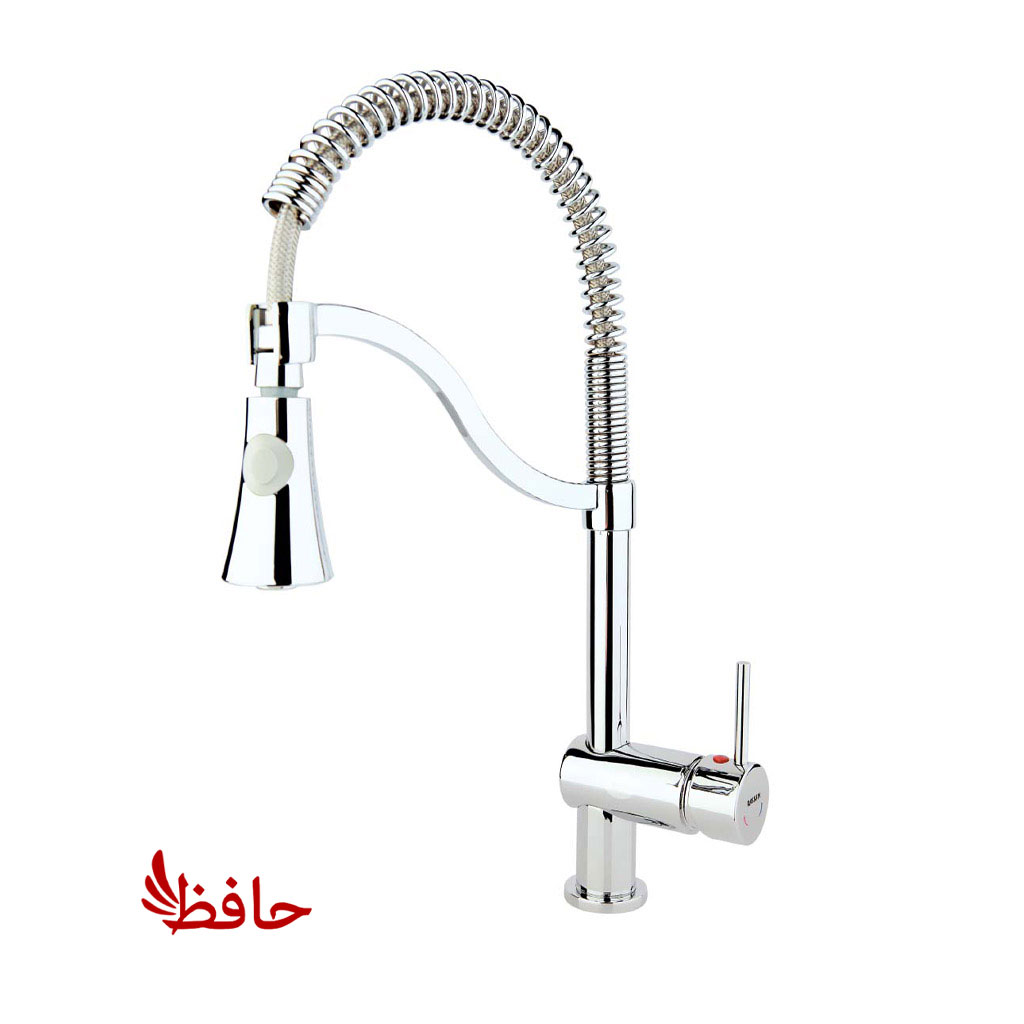 شیر ظرفشویی فنری راسان مدل باران کروم (پسکرایه)