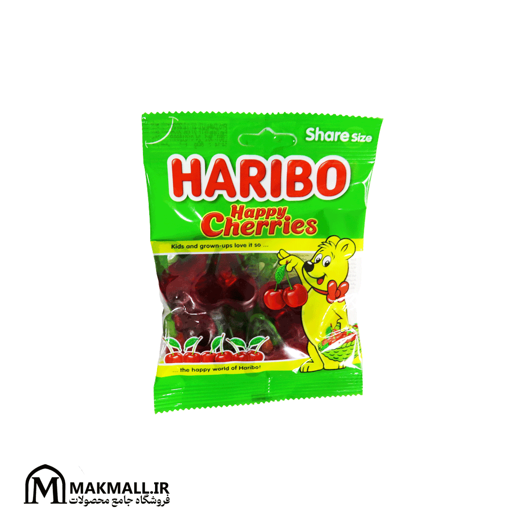 پاستیل گیلاسی هاریبو هپی چریز 100 گرمی | Haribo Happy Cherries 100g
