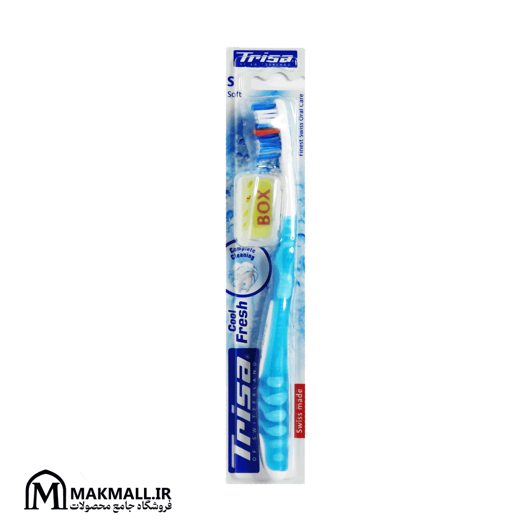 مسواک تریزا کول فرش نرم با درپوش | Trisa Cool Fresh Soft Toothbrush with Travel Cap