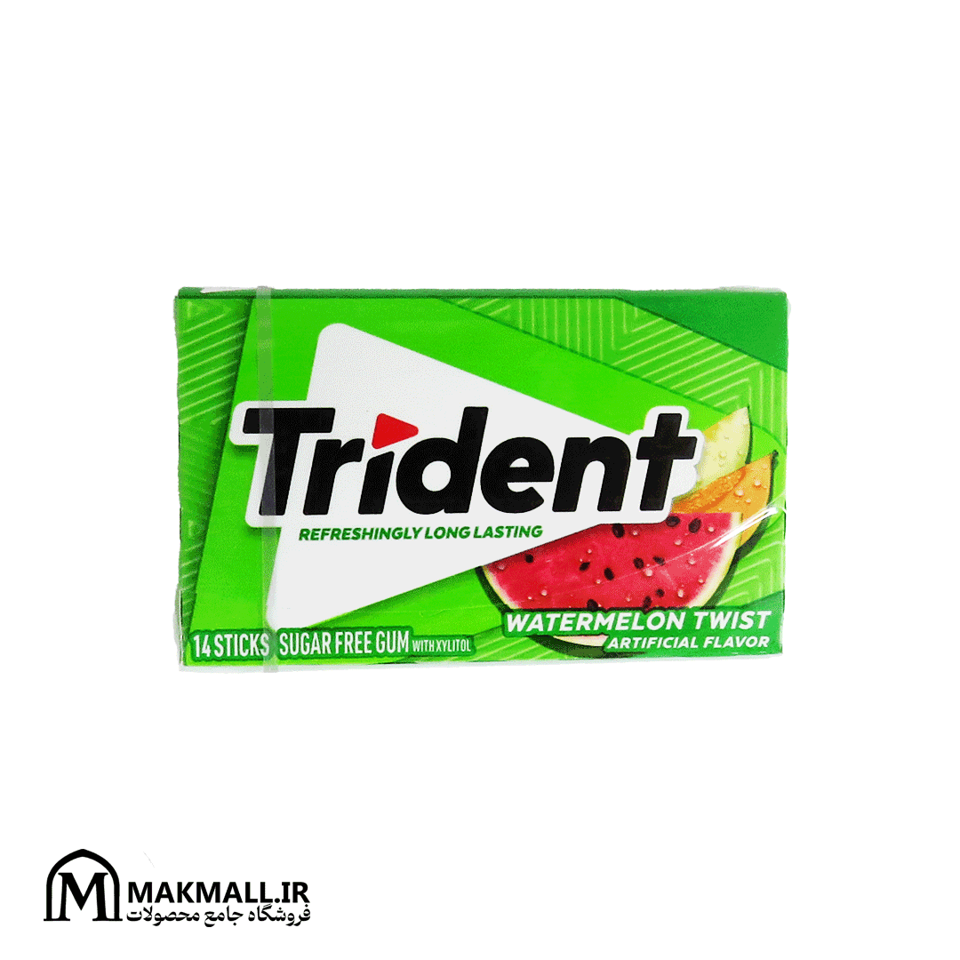 آدامس تریدنت هندوانهای بدون قند 14 عددی | Trident Watermelon Twist Sugar Free Gum 14 Sticks