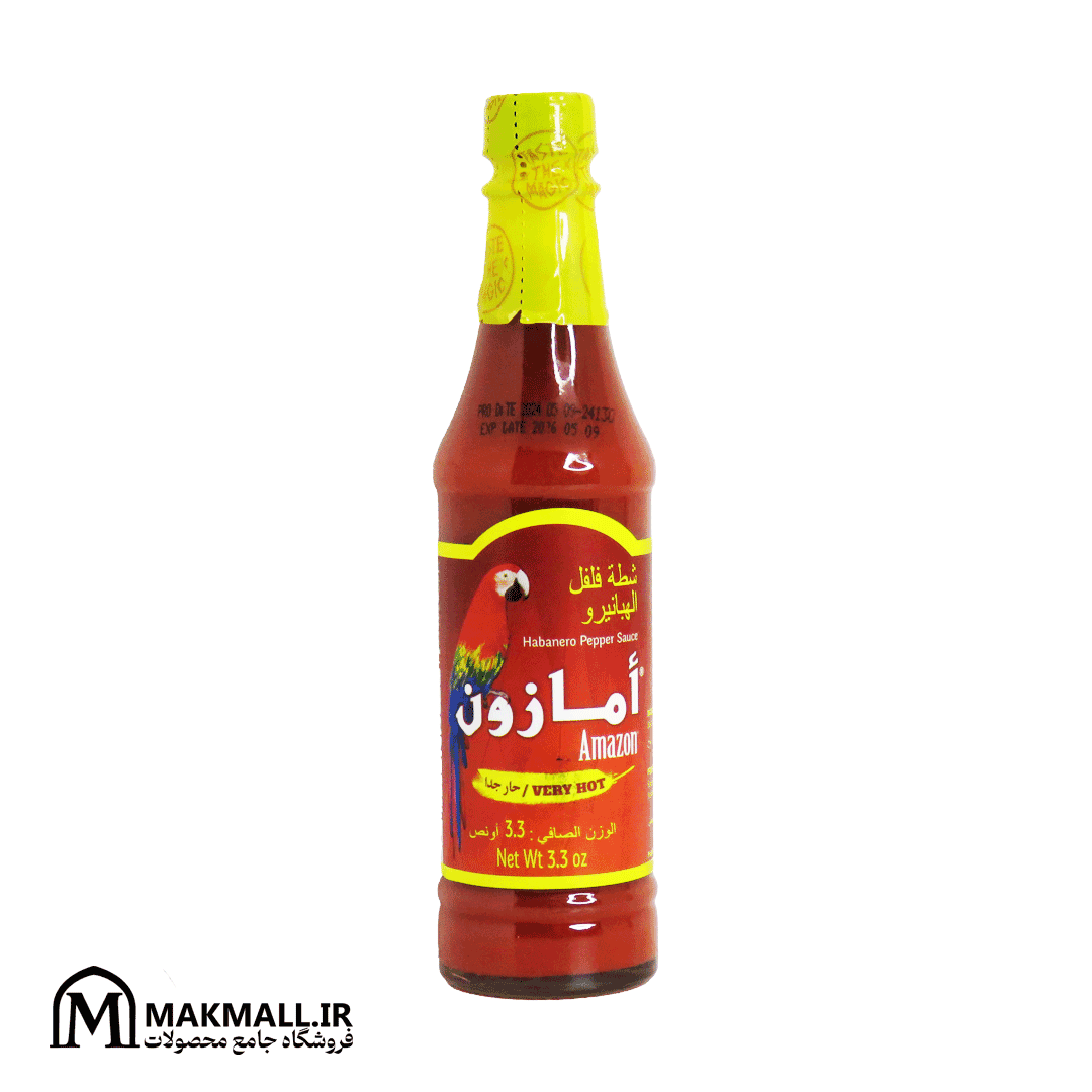 سس فلفل هابانرو قرمز امازون | Amazon Habanero Pepper Hot Sauce 100ml