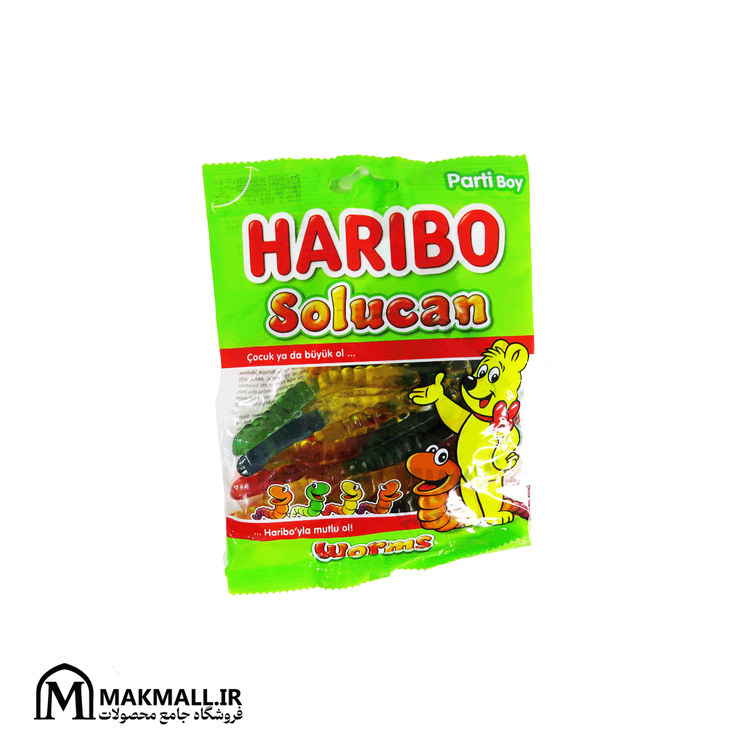 پاستیل هاریبو کرمی میوهای 160 گرم | HARIBO Worms Fruit Gummies 160g