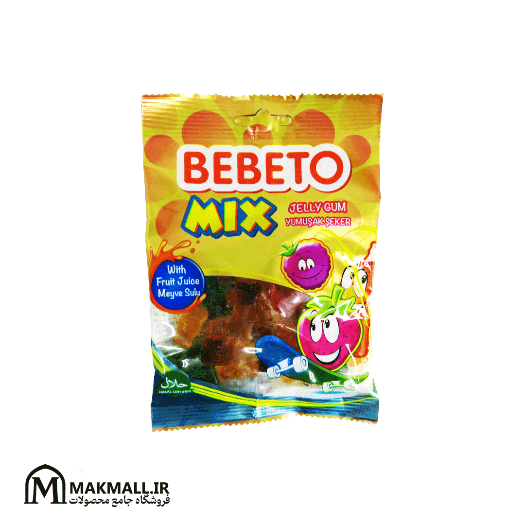 پاستیل ببتو میکس ترکیبی 70 گرمی | Bebeto Mix Jelly Gum 70g