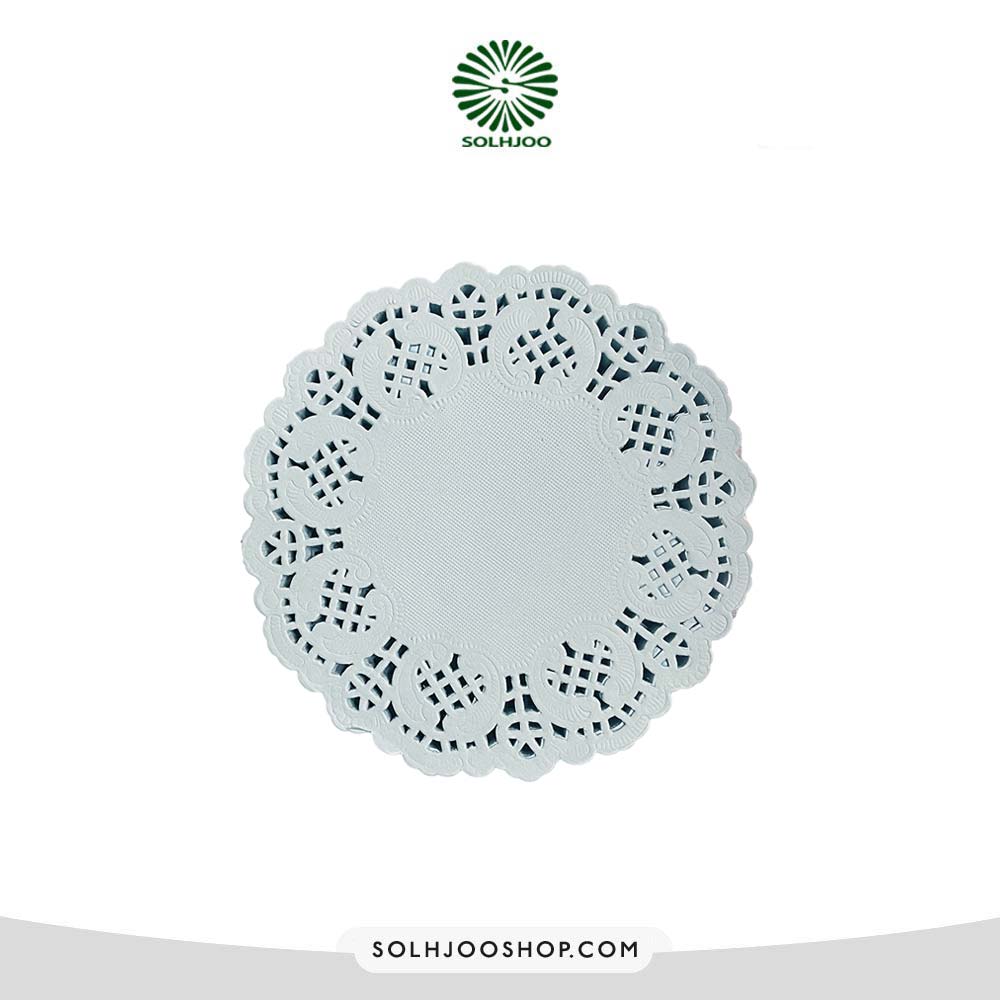 دانتل زیر کیک گرد آبی 14س 100 عددی