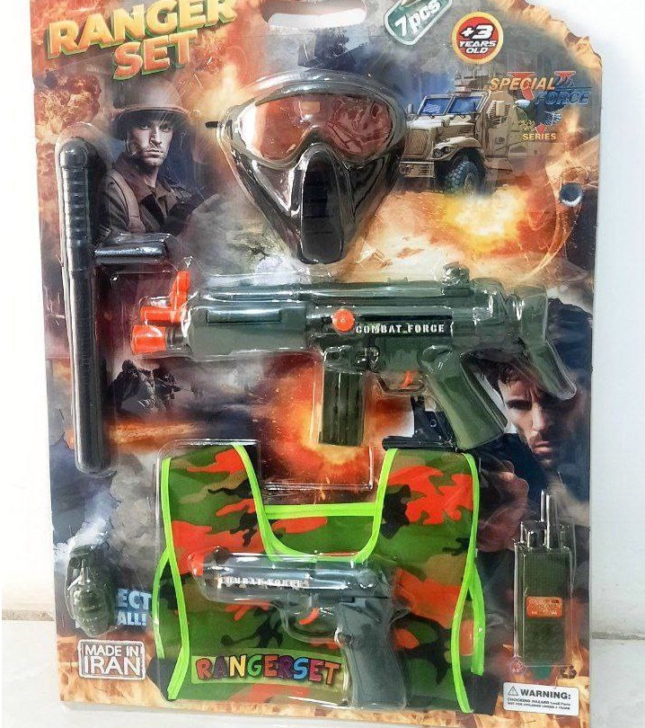 ست تفنگ جلیقه ماسک رنجر روکارتی (پست پیشتاز پس کرایه)