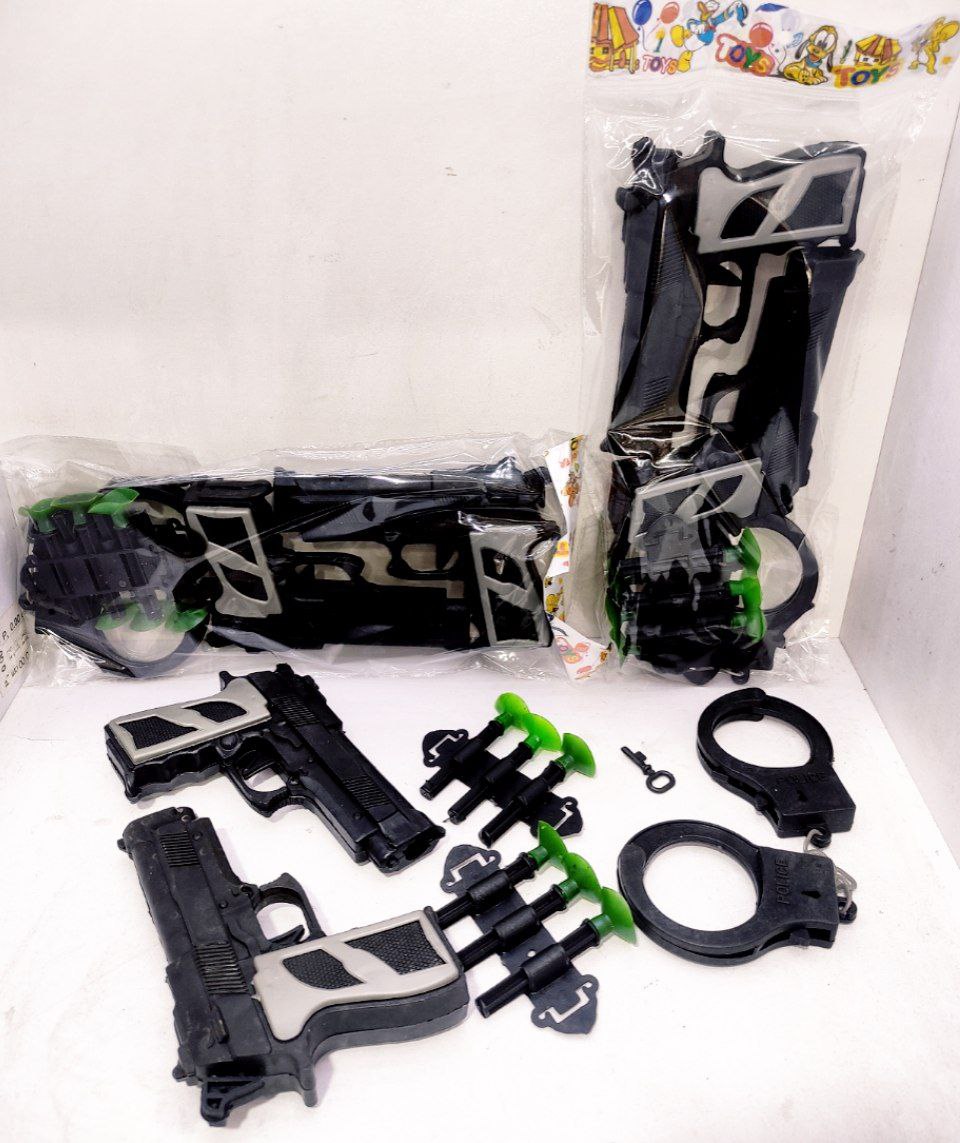 ست پلیس(دستبند کلت تیر)جفتی سلفونی (پست پیشتاز پس کرایه)