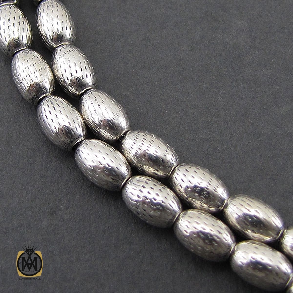 تسبیح 33 دانه نقره هلی طرح نقره ای - کد 4322