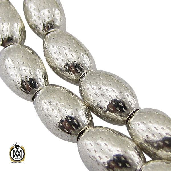 تسبیح 33 دانه نقره هلی طرح نقره ای - کد 4310