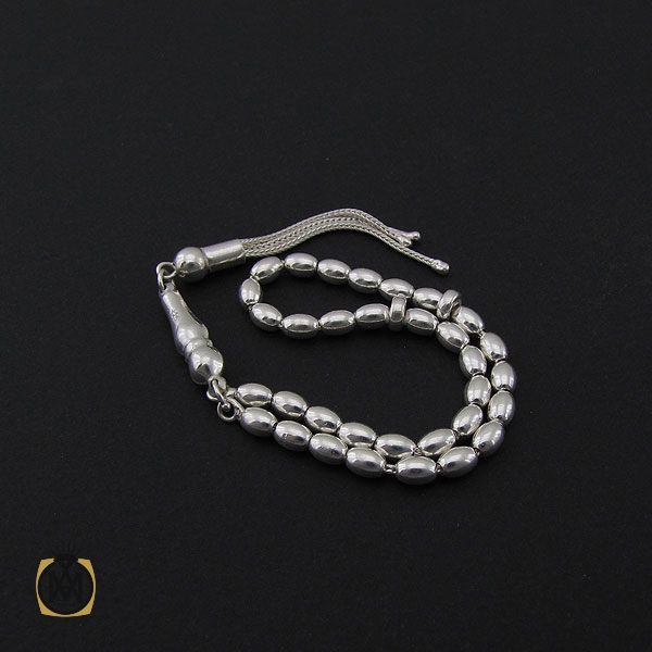 تسبیح نقره 33 دانه هلی ساده - کد 4142