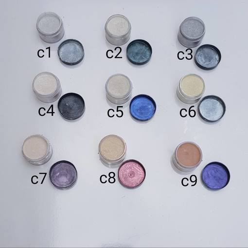 پک 9 عددی رنگ پودری کروم (50g)