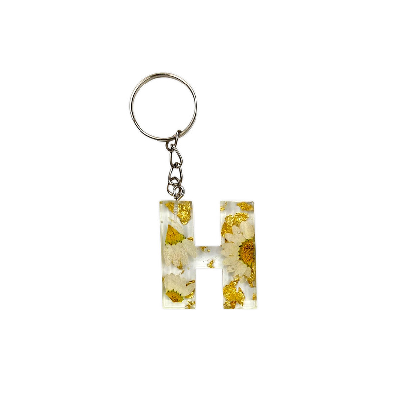 جاکلیدی رزینی طرح حرف H انگلیسی