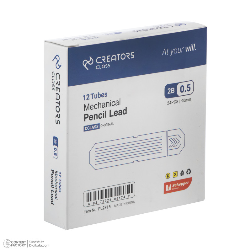 نوک مداد نوکی 0.5 میلی متری کریتورز کلاس مدل PL2815 بسته 12 عددی SCZ