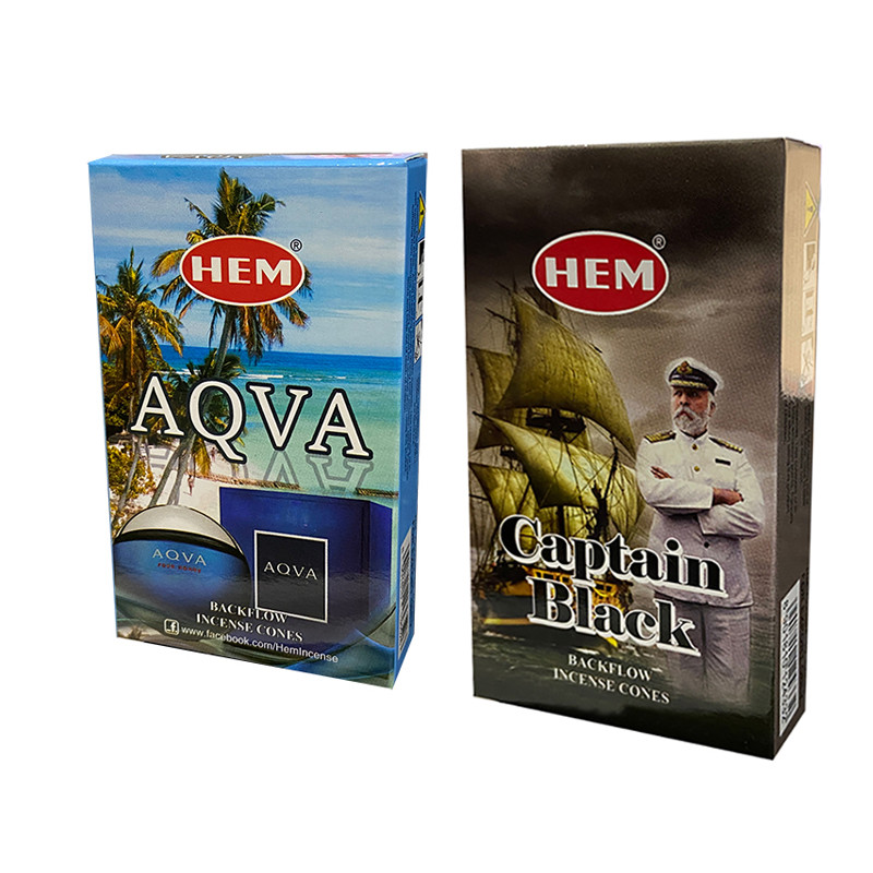 عود هم مدل آبشاری رایحه آکوا و کاپیتان بلک دو بسته 10 عددی